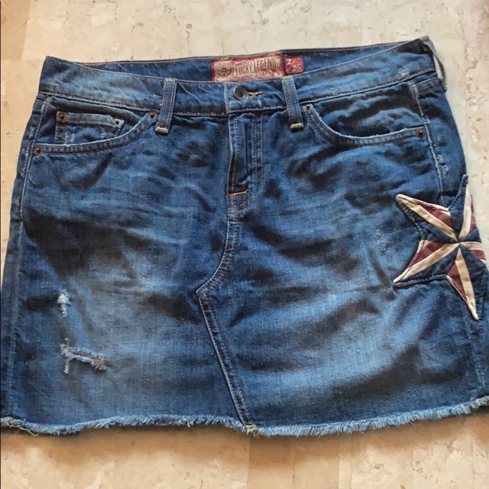 Be a Star in this Lucky jean skirt!